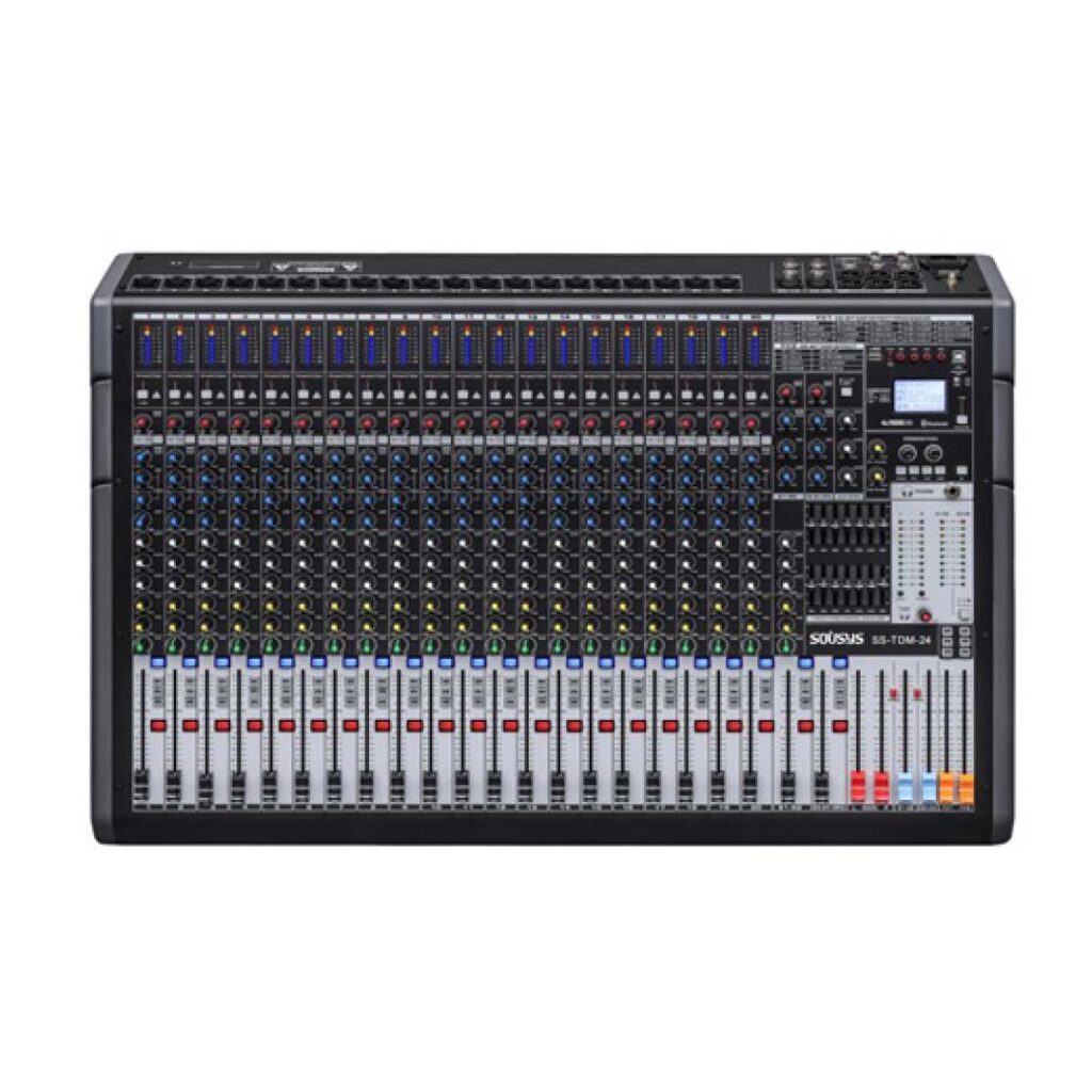 SS-TDM-24 DJ Mixer Supplier In Delhi India, 24-Channel Audio Mixer - Sousys